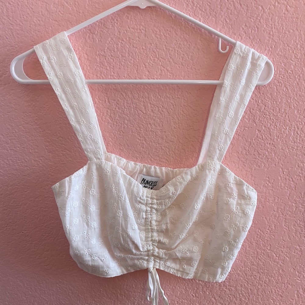 white crop tank top